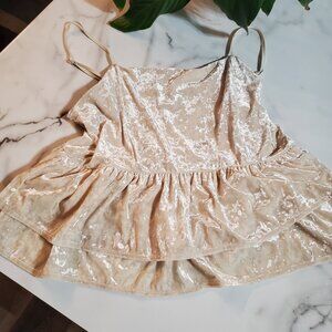 American Eagle Crushed Velvet Cami Tank Top size XL